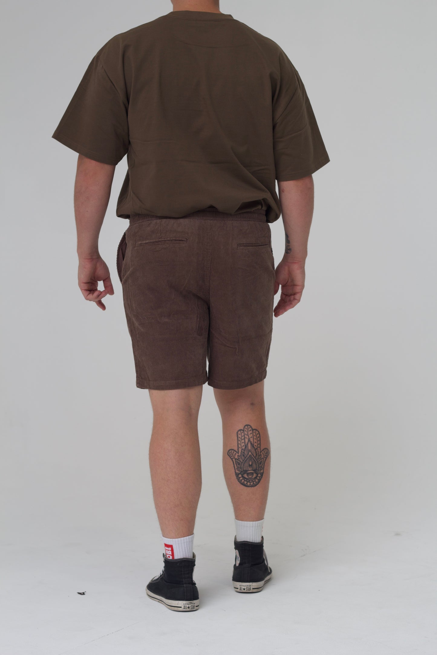 Cord Shorts Brown