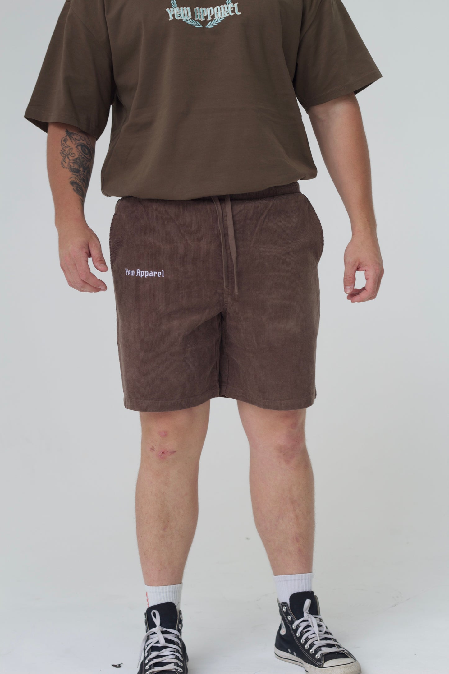 Cord Shorts Brown